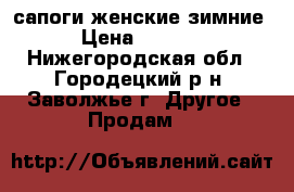 сапоги женские зимние › Цена ­ 1 000 - Нижегородская обл., Городецкий р-н, Заволжье г. Другое » Продам   